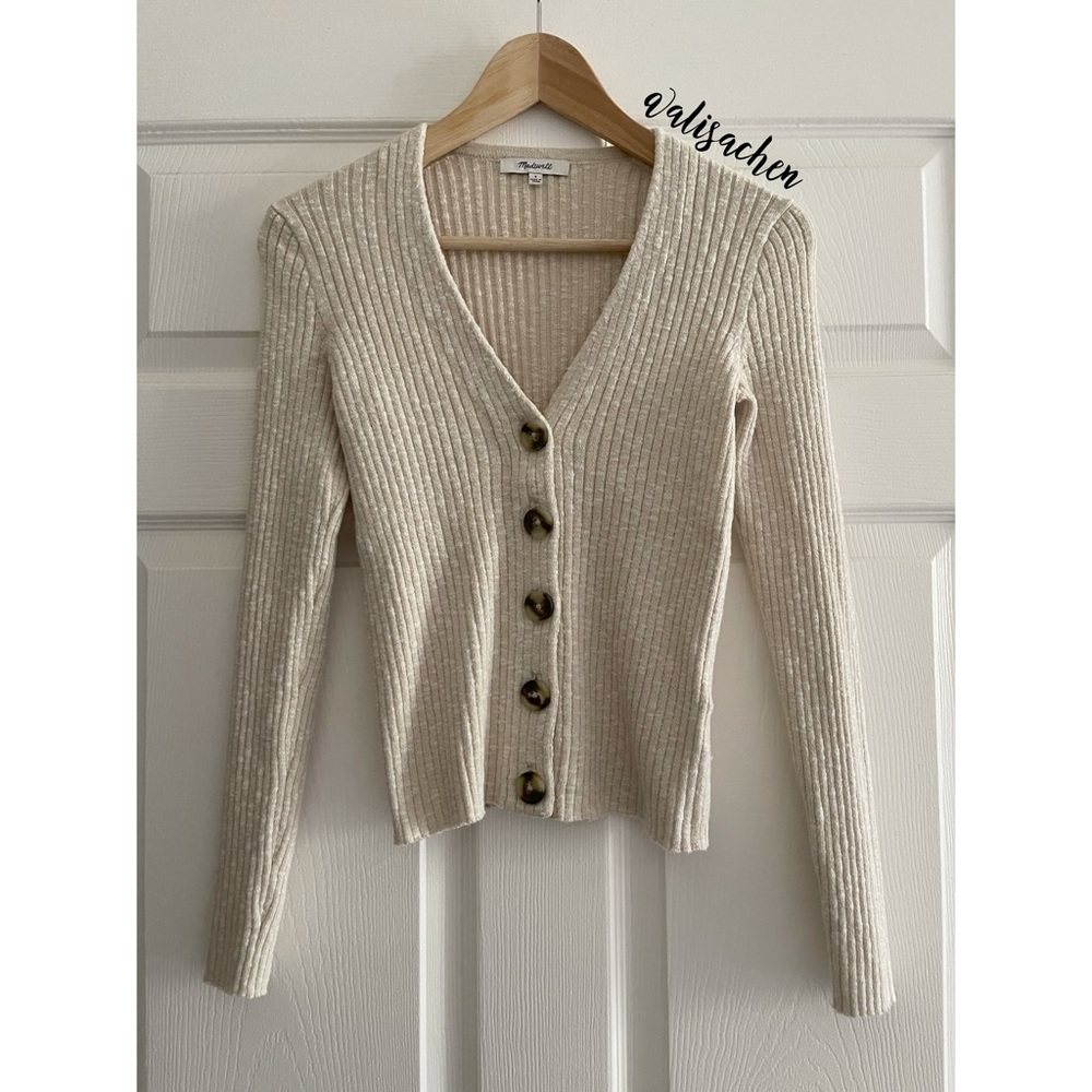 🌙 HP Madewell Shrunken Ribbed Cardigan Sweater